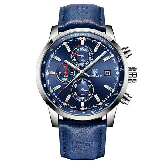 Montre en cuir homme d'affaire et quotidien multi-variant