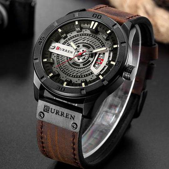 Curren Montre style sportif marron