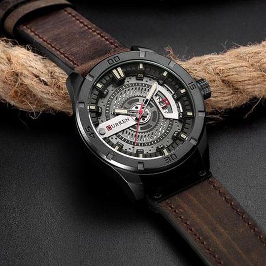 Curren Montre style sportif marron