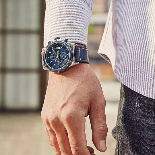 Minifocus Montre Chronographe bleu