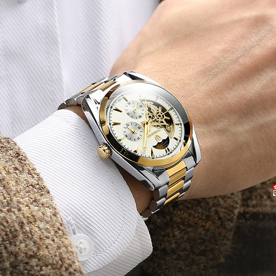 STYLISH MECHANICAL WATCH GOLD MAN