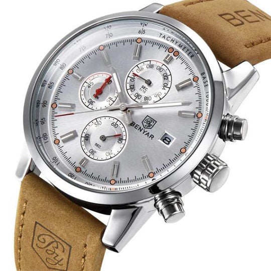 Montre en cuir homme d'affaire et quotidien multi-variant