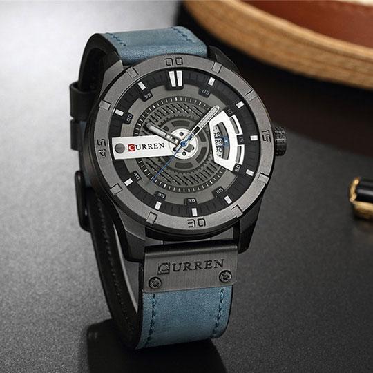 Curren Montre style sportif Bleu